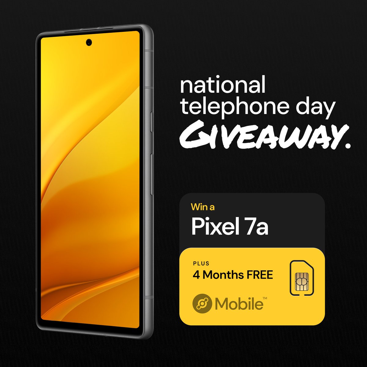 Celebrate #NationalTelephoneDay with us! 📲 We're giving away 10 Pixel 7a's with 4 months of free Helium Mobile service! To enter, reply to this tweet and tag a friend you need to call to get to switch to Helium Mobile👀. ⏳Hurry, giveaway ends in 24 hours! Giveaway rules:…