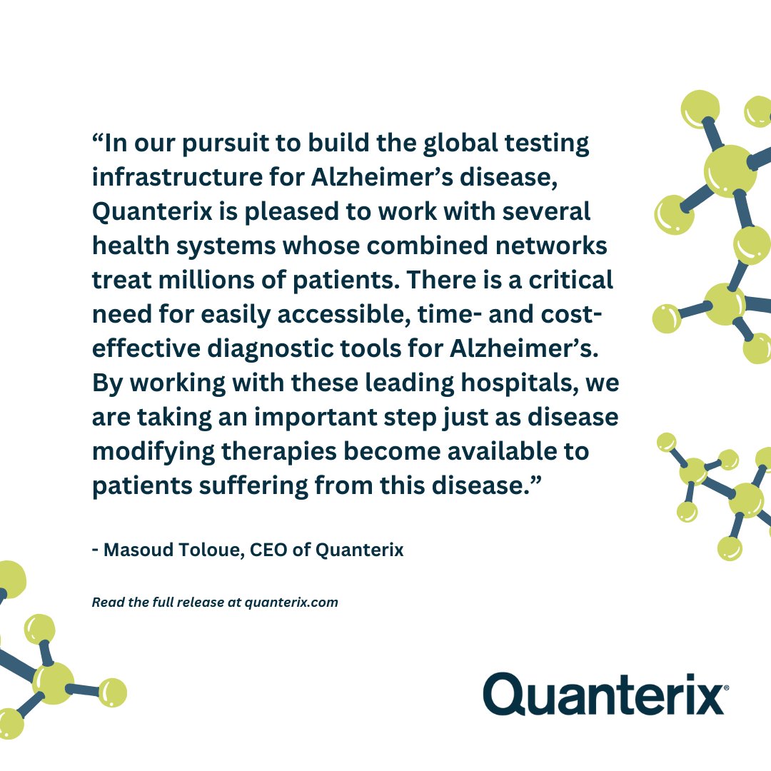 #ICYMI we are thrilled to be collaborating with five prominent health networks to expand access to Alzheimer’s blood biomarker tests. With 140+ hospitals across 18 states represented, we're making significant strides in #Alzheimers care. bit.ly/48RAiUP #Healthcare