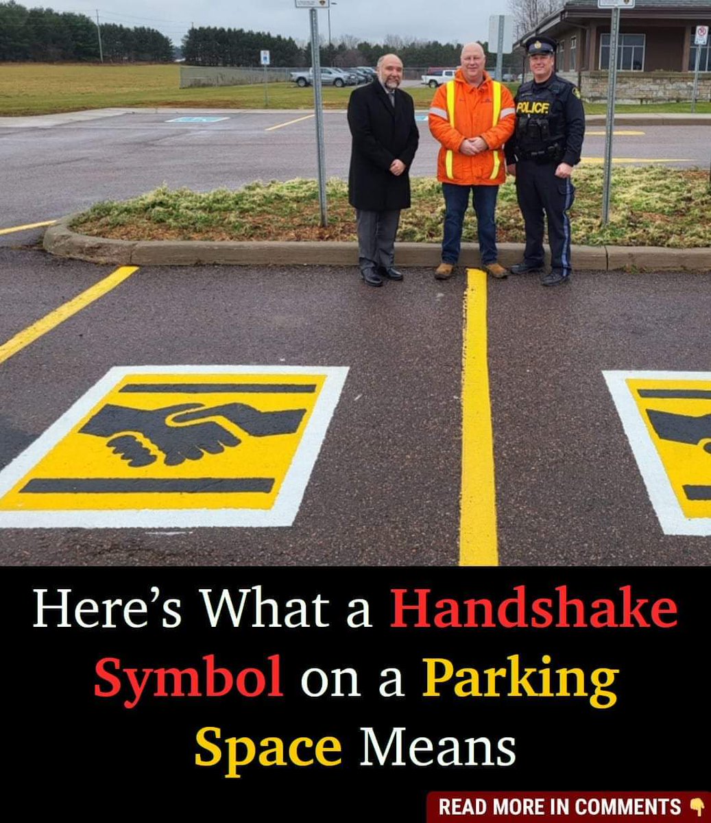 A new symbol is showing up on some parking spaces 🤝