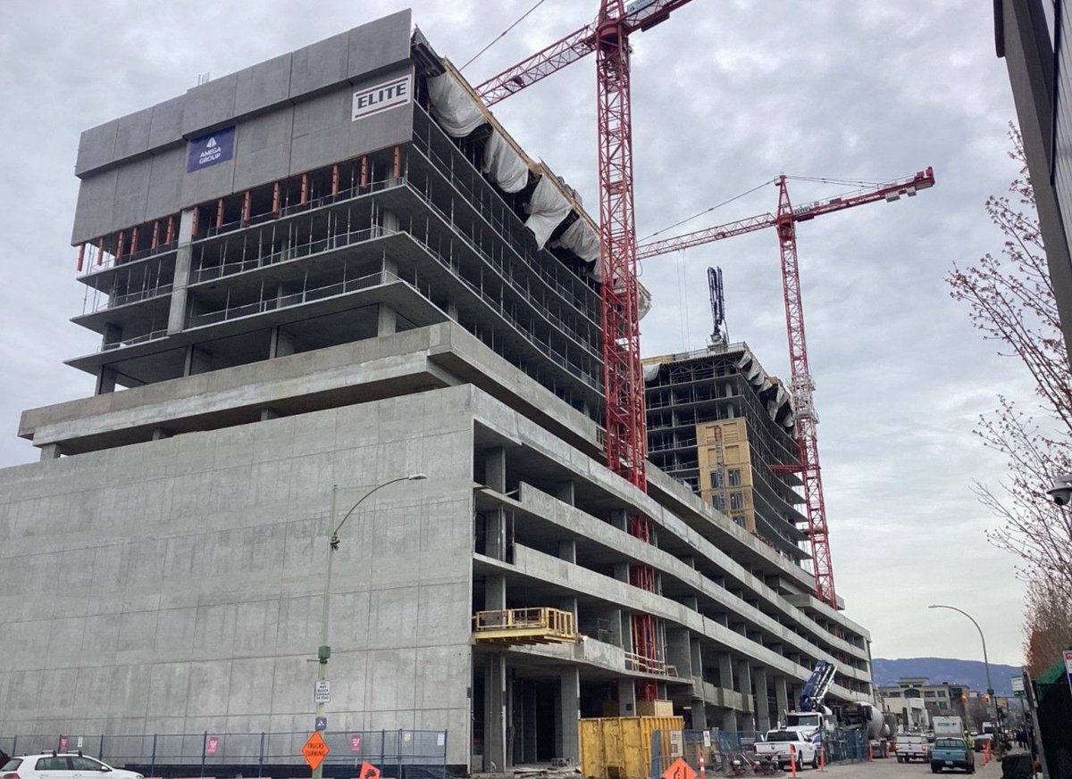 A recent snapshot from one of our projects, Water Street by the Park in Kelowna, BC. Tower 1 has reached level 11 (of 26) and tower 2 has reached level 14 (of 44). Tower 3 construction has not yet started. #StructuralEngineering #StructuralDesign #CreativeThinkers