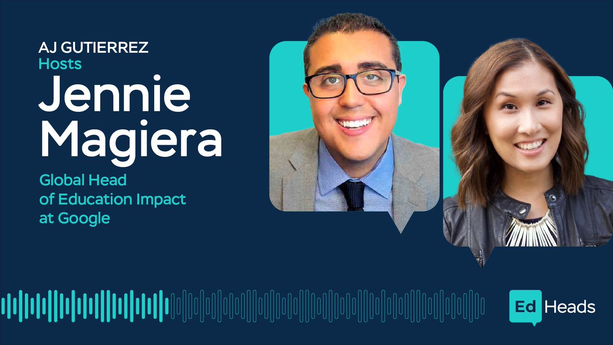 Mark your calendars! 🎙️ We're dropping a new episode of EdHeads on Monday, April 29th, featuring @MsMagiera, Global Head of Education Impact at @Google. Learn how AI is revolutionizing education with insights from a leading expert. Listen here: bit.ly/EDHeads.