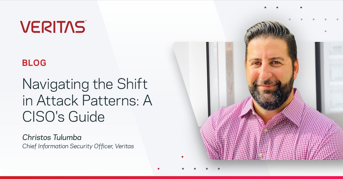 Veritas CISO Christos Tulumba explores the dynamic shift in cyberattack patterns, emphasizing identity-based threats and the crucial role of #AI in bolstering defenses. Learn more: vrt.as/3UdOPoC