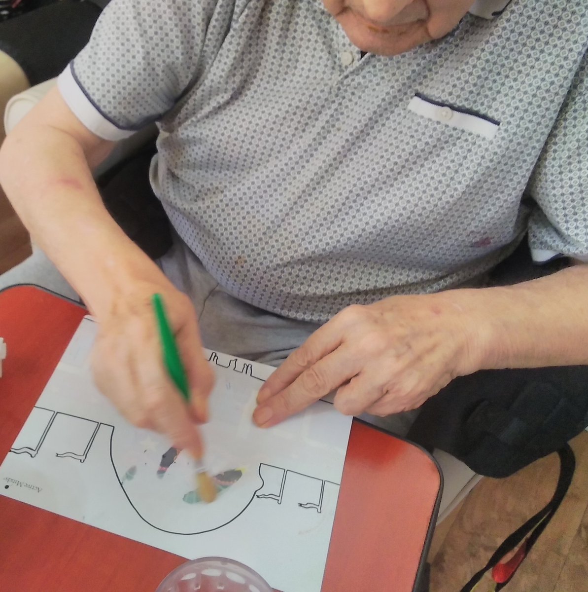 Aqua painting this afternoon #hicaactivities #bridlington #carehome