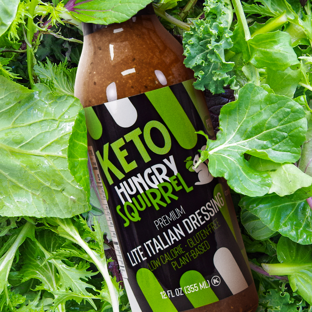 Zest up your salads with Hungry Squirrel's Keto Lite Dressing - zero carbs, full flavor fun! 🥗🐿 #EatSmart #Salads #EatHealthy #HungrySquirrel