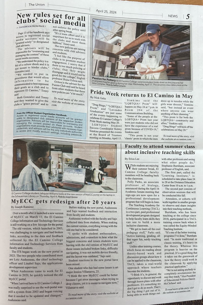 Please check out <a href="/ECCUnion/">The Union</a>’s latest issue which <a href="/eccunionnickg3/">Nick Geltz</a> and I designed together📰
#eccunion