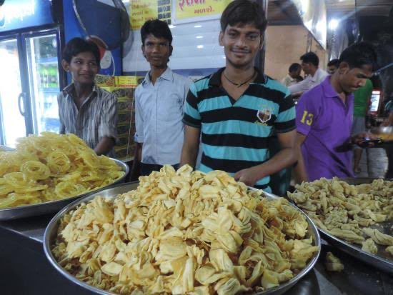 Kathiawar (Rajkot, Bhavnagar, Amreli, or any other town), Amdavad, Surat

Food: Ganthiya
Place(for Amdavad): Laxmi Ganthiya Rath, ISCON Ganthiya, Bhavha Ganthiya