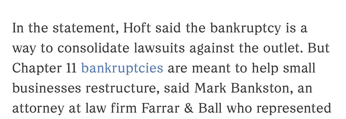 I’m saddened to see that @gatewaypundit has had to seek bankruptcy protection from the lawfare mounted against it.

It’s hilarious to see NPR talking about Gateway peddling falsehoods given its blatant bias and coverage of the Russiagate hoax.

But the assertion that bankruptcy