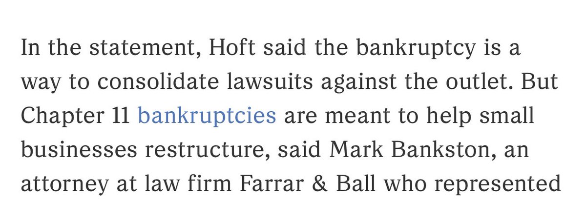 I’m saddened to see that <a href="/gatewaypundit/">The Gateway Pundit</a> has had to seek bankruptcy protection from the lawfare mounted against it.

It’s hilarious to see NPR talking about Gateway peddling falsehoods given its blatant bias and coverage of the Russiagate hoax.

But the assertion that bankruptcy