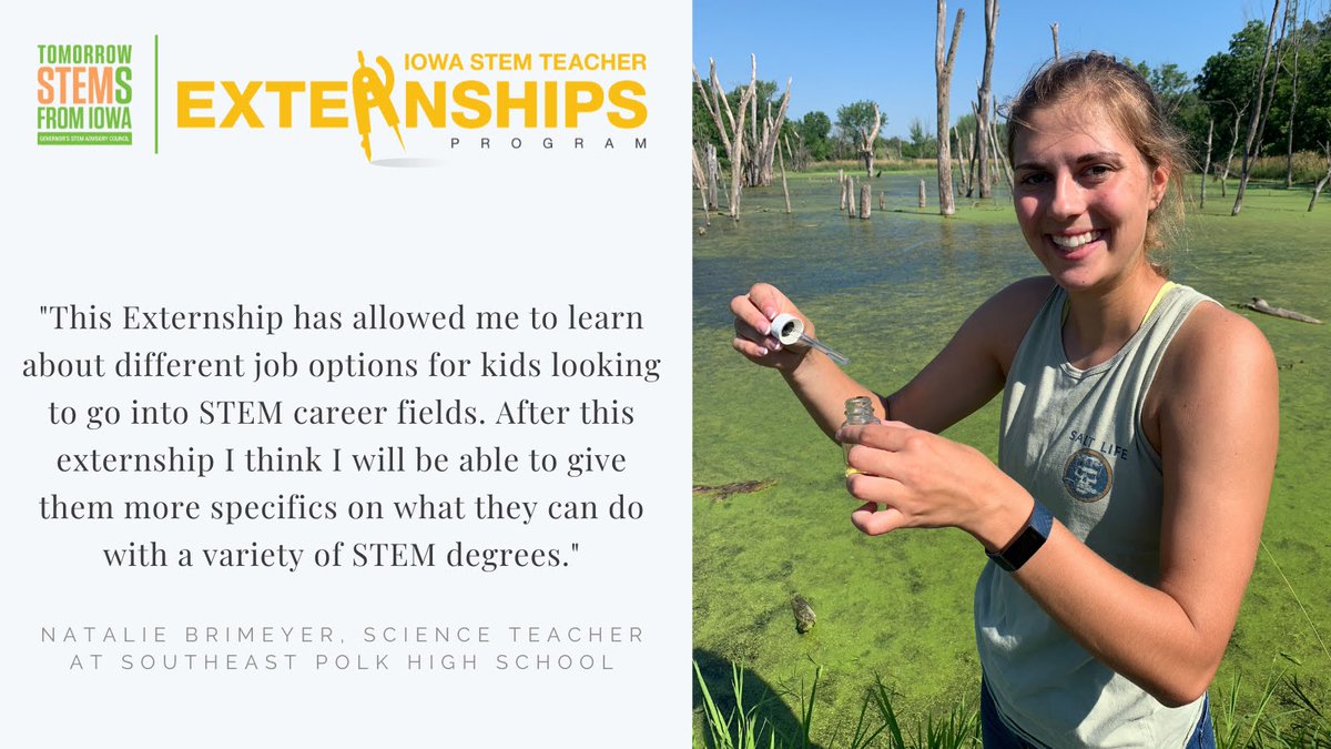 Join the Iowa STEM Teacher Externship Program to bridge classroom teaching with real-world STEM needs! Work alongside industry professionals this summer to enhance your teaching skills. Apply now at zurl.co/nCmn