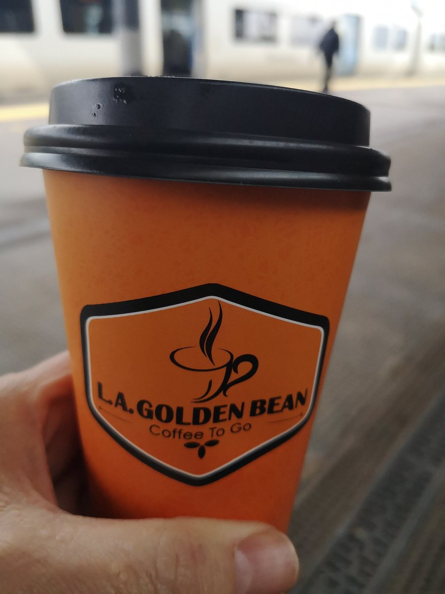 The one good thing about being stuck at Ely station is the very good coffee from L.A. Golden Bean #coffeetime