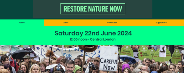 The National Trust The RSPB WWF The Wildlife Trusts Woodland Trust Plantlife WWT Freinds of the Earth and Extinction Rebellion All marching together in defence of Life on Earth and in protest at this government's relentless attack on nature I can't wait!