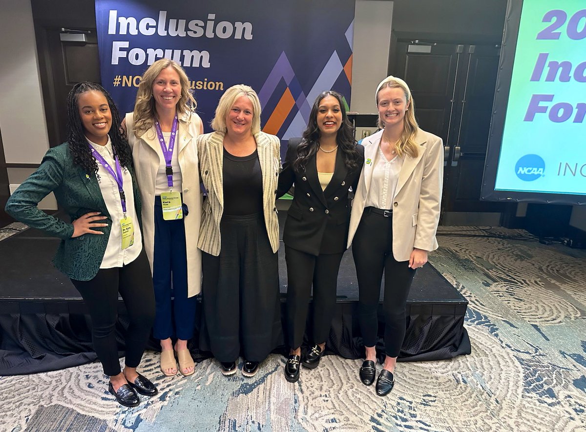Women Leaders staff learned about the power of inclusive language at the #NCAAInclusion Forum this morning! Speakers included @ncaa's @AmySWilson20 and one of our Women of Color Circle Leads, @_aedwards98  from @PacersSportsEnt. #WomenLeadersinSports