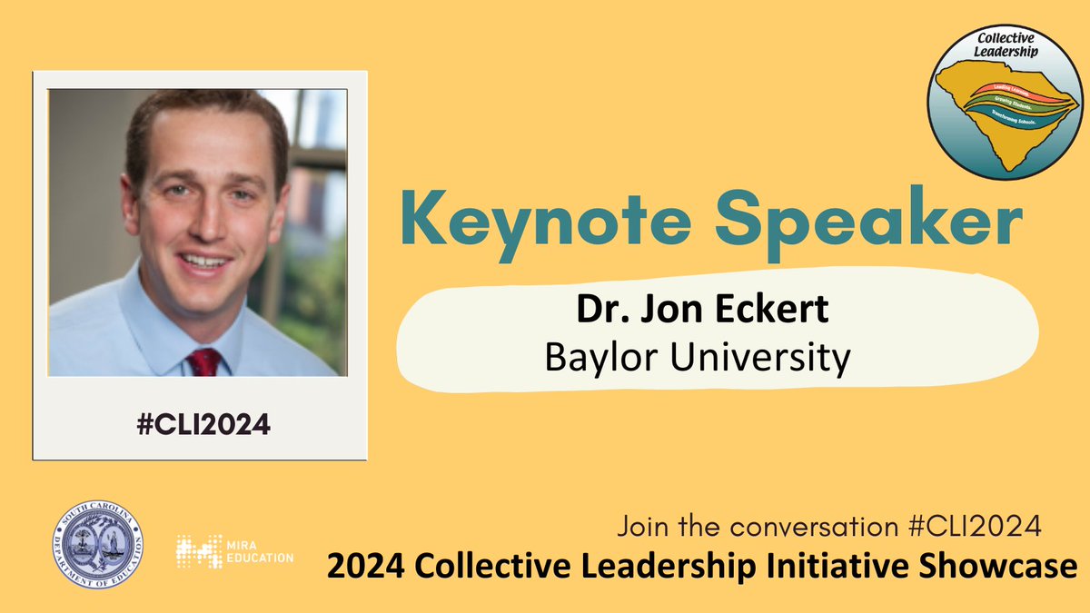 During lunch, we’ll hear from @eckertjon. Dr. Eckert is a professor at @Baylor and a co-author of Small Shifts, Meaningful Improvement. He serves as the CLI program evaluator and is a leading national voice on the impact of collective leadership. #CLI2024