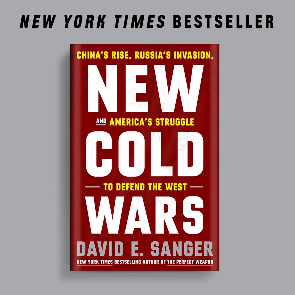 So thrilled to hear that “New Cold Wars” was an instant NYT bestseller on its first week. Grateful to all who made that possible, from the fabulous team that helped me and @Mary_K_Brooks report and write the book, to the many who we discussed it with this week, on TV, blogs, news…