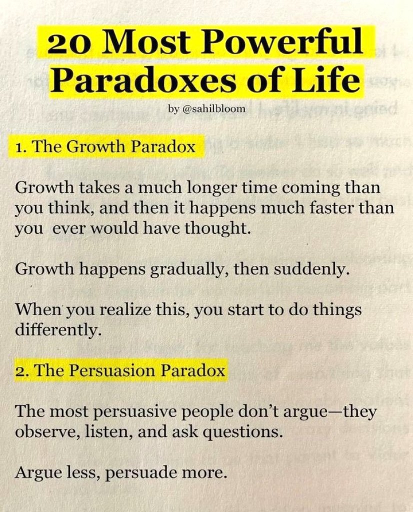 The 20 Most Powerful Paradoxes of Life By @SahilBloom 1-2