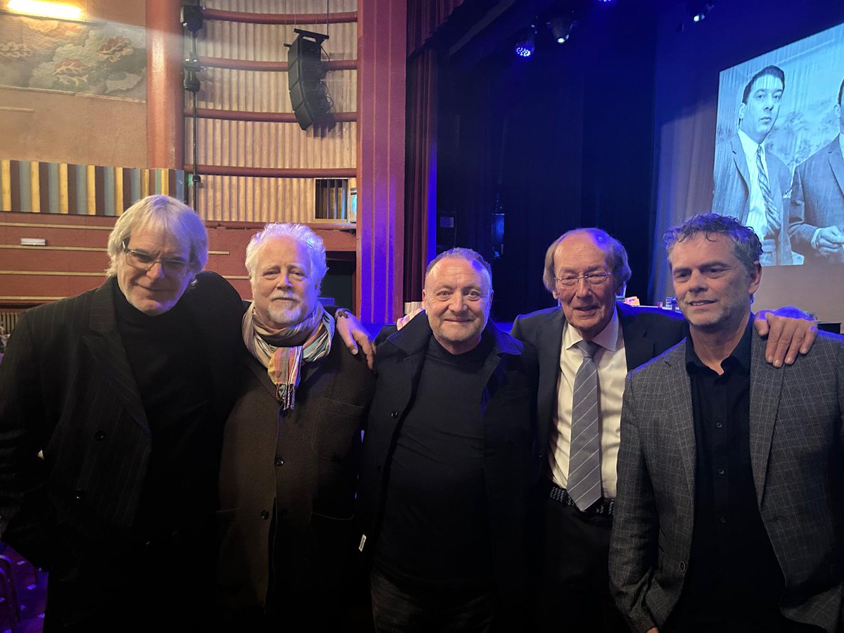 What a great night at Ronnie, Reggie & Me at the Tivoli Theatre in Wimborne. Team Photo L to R: Alex Dyke, Jim Cregan, Me, Fred Dinenage, Andy Shier.