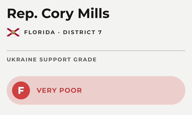 I’m elected to represent the American people (A+) and not Ukraine (F). We have open borders, criminal cartels killing Americans and trafficking drugs/ children, and national debt that’s crippling our economy. You don’t see the E.U. Nations running to fund our border security,…