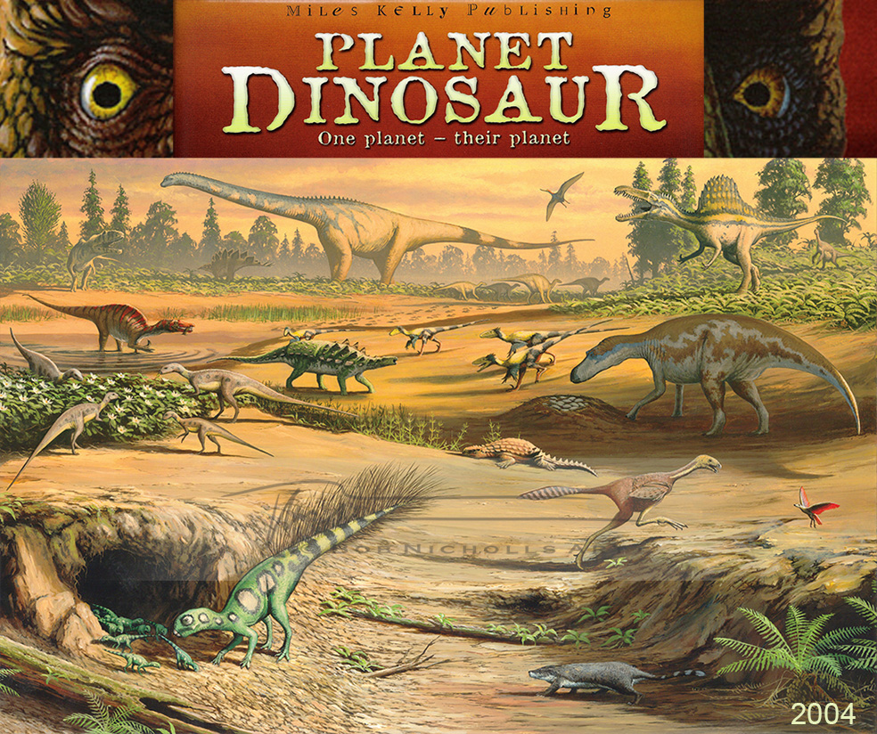 My 25 years of palaeoart chronology...

I illustrated several books in 2004. 1 of them was PLANET DINOSAUR, by Steve Parker and Miles Kelly Publishing. I will post the 5 main paintings throughout today. Fourth: Early Cretaceous.

#SciArt #SciComm #Dinosaurs #PalaeoArt #PaleoArt