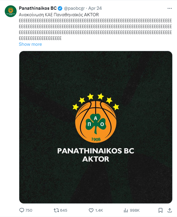Τον έχω κράξει άπειρες φορές, αλλά εδώ έχει δίκαιο...
#OlympiacosBC #paobc