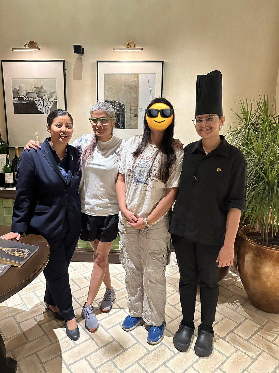 Hello, @TajHotels. These young ladies at Mansingh, Delhi are for the keeps. Sommelier Susmita and Chef Megami have been so incredible that I took my girl there today JUST to find an opportunity to introduce them to her as fine role models. And they made it SO special for her.❤️