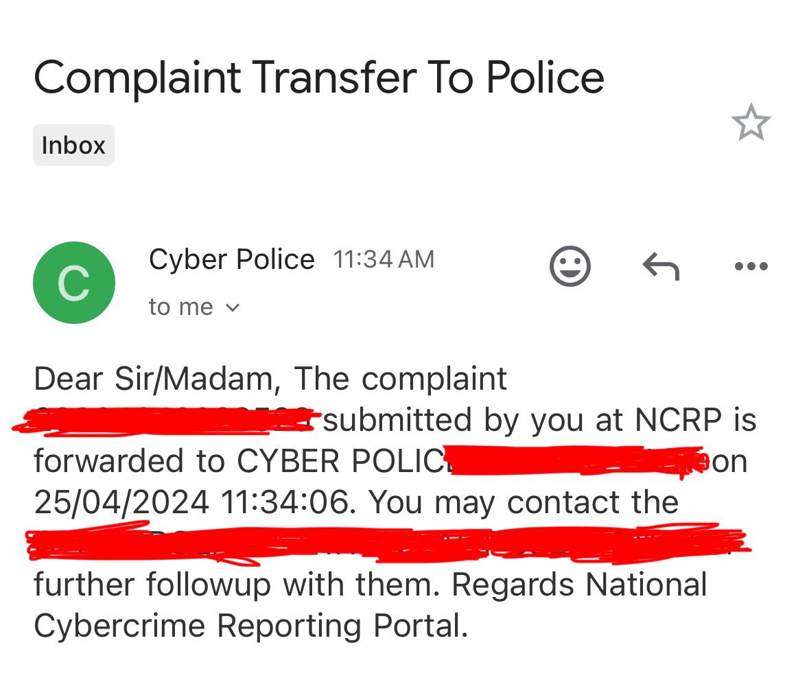 Today, I filed an FIR with the @DelhiPolice Cyber Crime Branch, in which a person named Arhan Khan threatened me on my personal email ID with beheading, similar to the fate of the late Kanhaiya Lal & late Umesh Kolhe Special thanks to @AskAnshul bhaiya & @ModifiedShekhar Chahal…