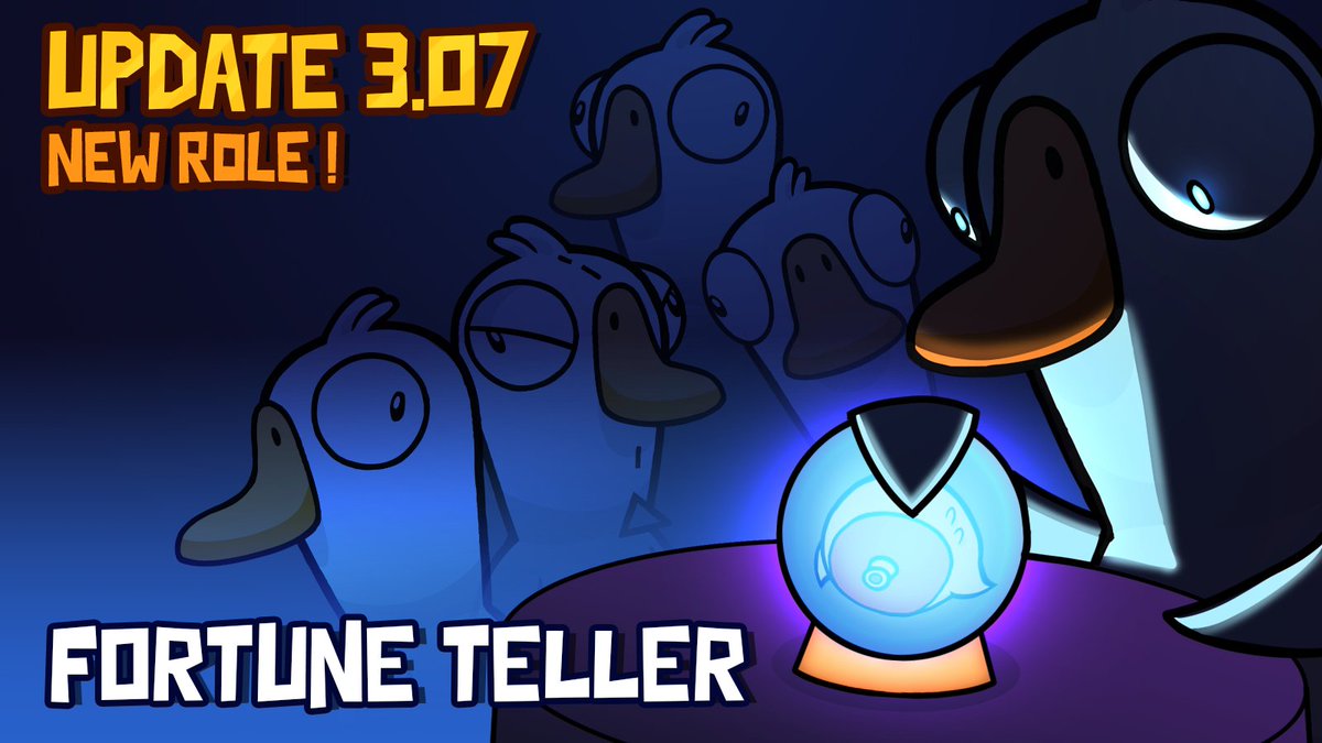 📢 Update v3.07! 🔮 New Role: Fortune Teller! ⚖️ Game Updates 🛠️ Various bug fixes and optimizations Read more about this update in the link below! ⬇️ #goosegooseduck #gagglestudios #ggd #ggdgame #ggdcarnival #update #freetoplay #indiedev #indiegame