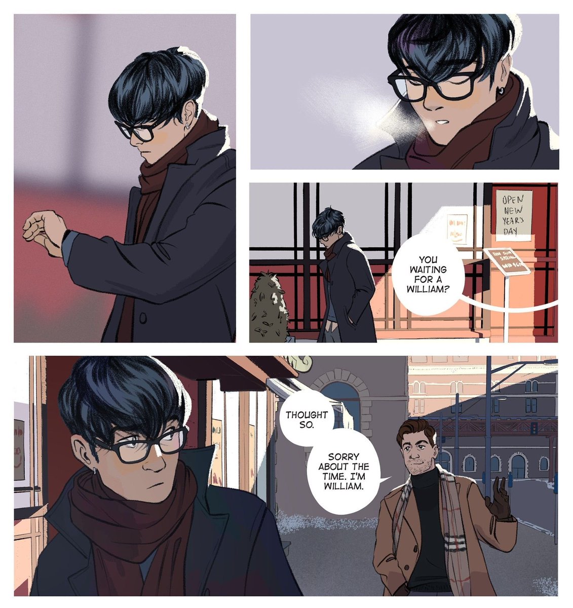 It's THURSDAY, which now means you all get a new Keeping Time page! It's the start of one of my favorite page sequences because I get to introduce an instantly dislikable character.

Keeping Time is a bummer of a romance. Updates Tuesdays & Thursdays.✨

https://t.co/03N37CGQZv 