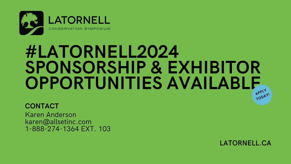 Support #Latornell2024 by becoming a Sponsor and Exhibitor. See our Sponsorship Prospectus for more details! latornell.ca #ontario #watershed #science #technology #innovations