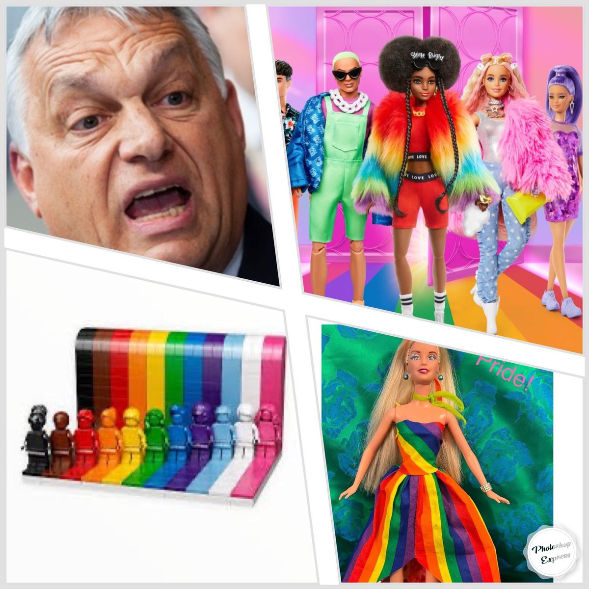 Lego’s “Everyone Is Awesome” set, LGBTQ Barbie dolls, Books, films,…. Hungary wants to censor non-heterosexual images even more strictly. Orban, the bloody tyrant, is trying “to protect” minors from the topic of homosexuality and transgenderism. “The Hungarian authorities have…