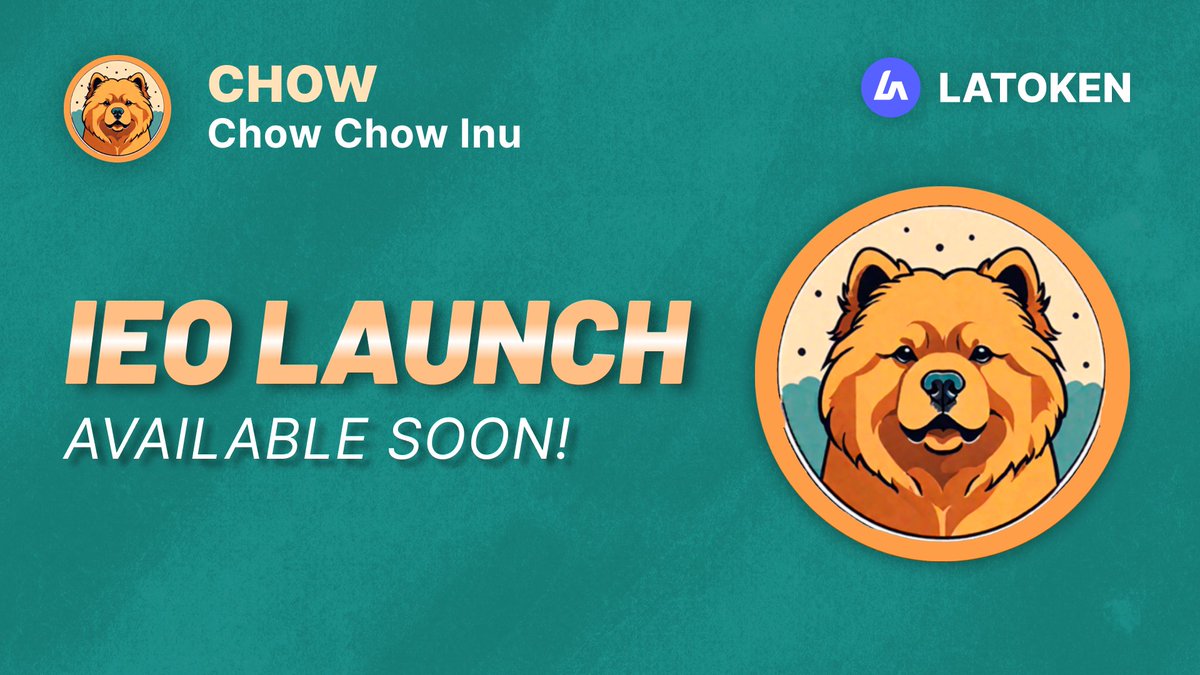 🏆 ChowChowInu (CHOW) IEO will be launching soon on LATOKEN ChowChowInu (CHOW) is a revolutionary meme token built on the Solana blockchain, aiming to redefine the landscape of meme-based cryptocurrencies. Leveraging the high-performance and low-cost transaction capabilities of…