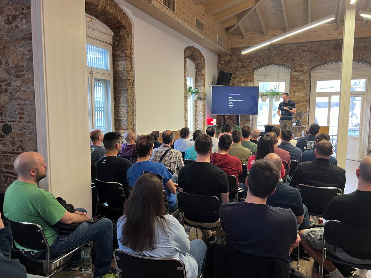 greecejs's tweet photo. @nikoskalogridis on our stage with his talk "Effect - building production level typescript apps and staying happy"

Sponsored by: @ConsoleConnect 

#GreeceJS #Javascript #js #typescipt #frontend #development #tech #community https://t.co/1dN8YXkgBb