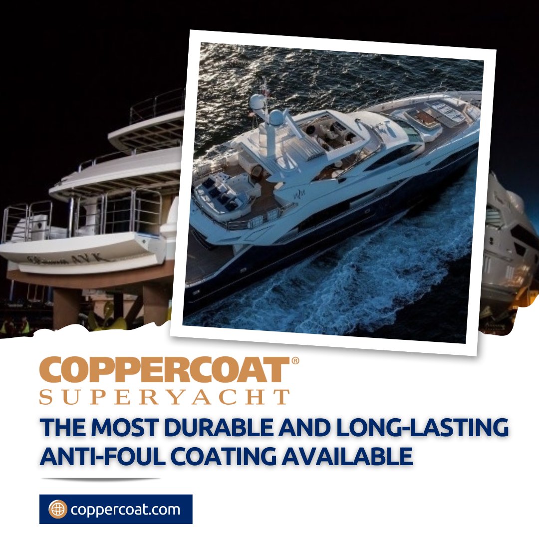One application of this water-based, VOC-free resin offers effective protection for a decade or longer. Coppercoat Superyacht allows owners and operators to consistently avoid the time and cost involved in dry-docking and repainting associated with traditional anti-fouls.