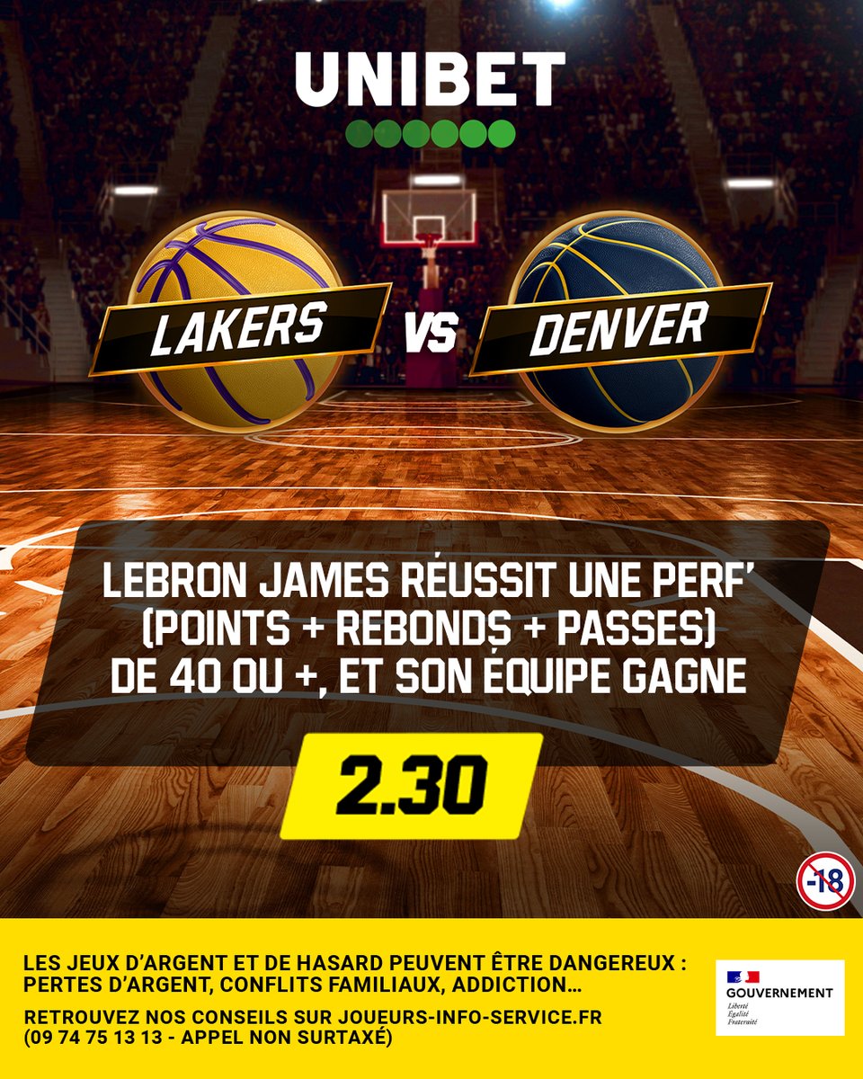 🙌 Portés par LeBron, les Lakers se relancent face à Denver ? Ton Fun Bet pour valider ta Mission Swish 🏀