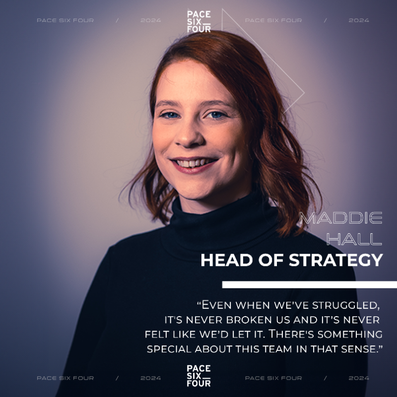 pacesixfour's tweet photo. From new clients and colleagues to a global pandemic and some equally seismic personal shifts, @MaddieVHall has experienced just about everything during her time with @pacesixfour to date.

On the anniversary of her fifth year with the team, this is Maddie's story... so far. ⬇️