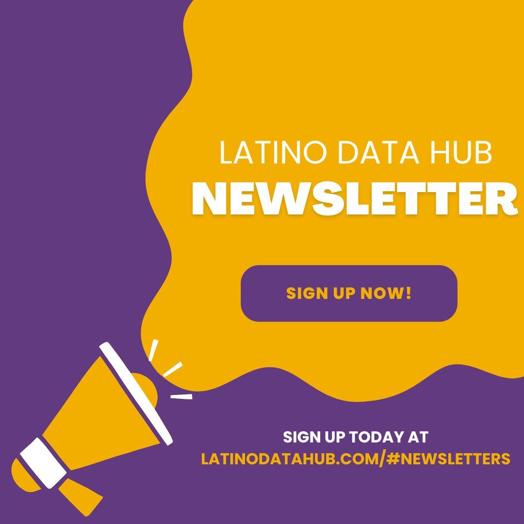 📈 Unlock data-driven insights on Latinos! Sign up for our Latino Data Hub newsletter to see what’s missing from the national conversation on Latinidad: latinodatahub.org/#/newsletter