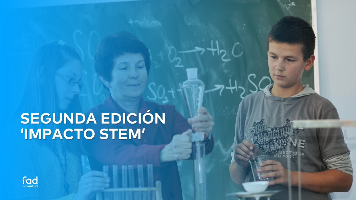 FadJuventud's tweet photo. ¡Queremos seguir impulsando las carreras STEM entre la juventud!
Y para ello, volvemos a lanzar #ImpactoSTEM junto a Fundación Endesa. Un programa con el que hacer que los y las jóvenes de nuestro país, se reenamoren de estas carreras.
Descubre cómo
🔗https://t.co/mvVDTXJzyb https://t.co/Lp6F1tw5FY