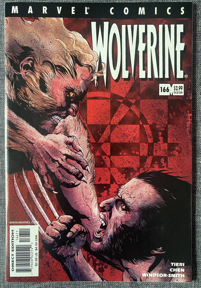 New back issue read! Wolverine issue 166 by Frank Tieri, Sean Chen, Norm Rapmund & Barry Windsor-Smith, with a J.H. Williams III cover #Wolverine