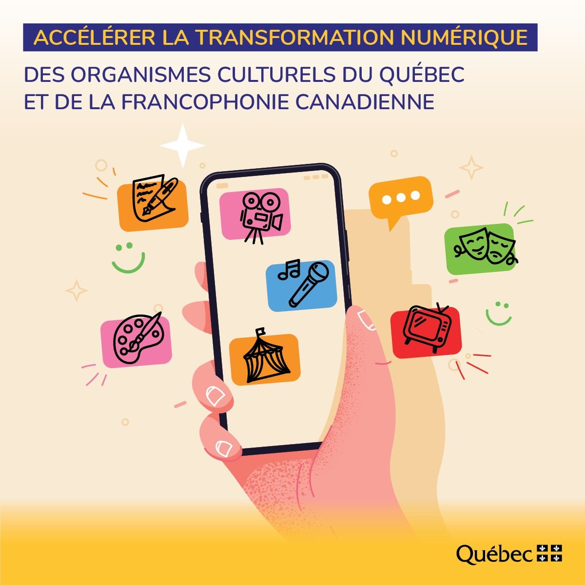 👩🏽‍🎨Lancement de la 2e édition de l'Appel de projets pour le développement culturel numérique dans la francophonie canadienne. 🗓️La date limite est le 21 juin 2024 pour obtenir du financement. 🔗Pour plus de renseignements : bit.ly/3Ucht9G