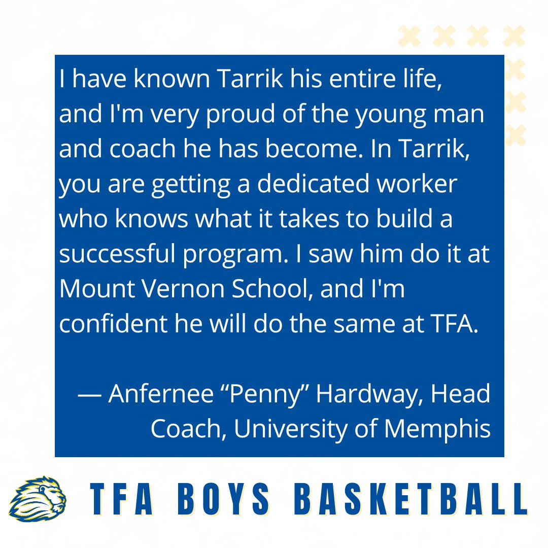 The First Academy is excited to announce Coach Tarrik Mabon as the 6th Head Boys Basketball Coach in program history. 

Please join us in welcoming Coach Mabon and his family to TFA! 

#RoyalsBasketball 
#GoRoyals
