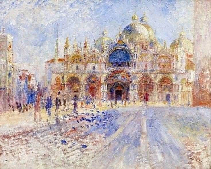 Pierre-Auguste Renoir 'Plaza de San Marcos, Venecia' - 1881 - Óleo sobre lienzo - 65.4 cm. x 81.3 cm. - Instituto de Arte de Minneapolis - EE. UU. Galería G351. En su gira por Italia, Renoir hizo una parada en Venecia a finales de octubre de 1881. Sus lienzos venecianos se…