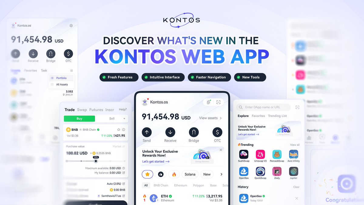 🚀 Dive into the new #KontosWebApp updates! 🕹️ 📘 Looking for a walkthrough? Our quick guide has you covered: kontosio.medium.com/enhanced-funct… 🏆 Master the features: ⚡️ Sleek New Features ⚡️ Intuitive Interface ⚡️ Swift Navigation ⚡️ Innovative Tools Start trading…