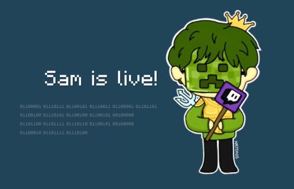 sam is live ?!

> Chilling and hanging with the duders playing some MC and yapping about life and things