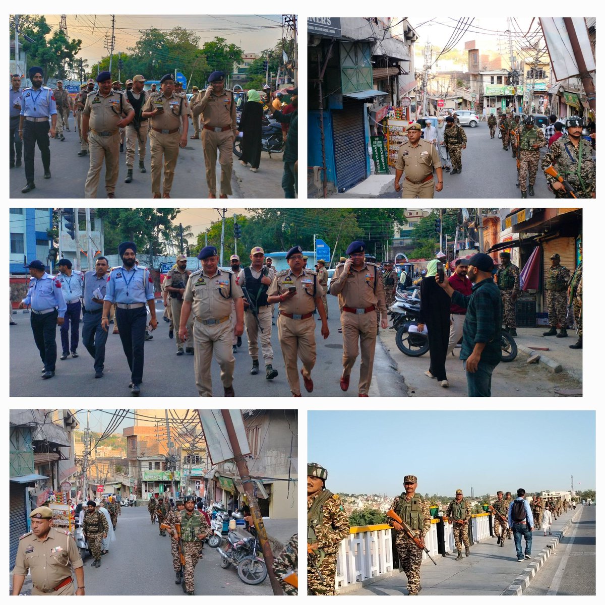 *FLAG MARCH BY JAMMU POLICE,ARMED POLICE AND CAPF IN SUBDIVISION NORTH OF JAMMU DISTRICT AHEAD OF LS POLLS IN JAMMU* Worthy DIG JSK Range Dr. Sunil Gupta-IPS alongwith SSP Jammu Dr. Vinod kumar-IPS Participated in the Flag march.
