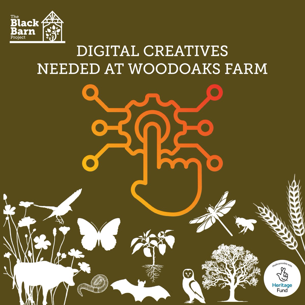 We're looking to partner with a creative digital agency (or individuals) to bring to life an innovative fundraising campaign concept to help us to raise £600K of match funding towards our BLACK BARN PROJECT supported by @HeritageFundUK. Dynamic digital dynamos step this way!💚 🌎