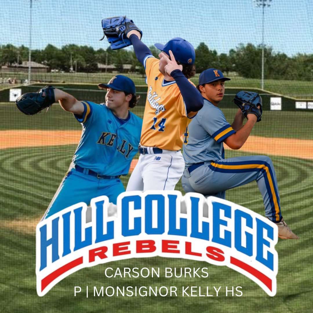 Carson Burks (@carsonburks8) on Twitter photo Extremely excited to announce my
commitment Hill College to further my academic and athletic career. I would like to thank God, my family, and all the coaches and people who have helped me throughout this journey.
<a href="/HCRebelBaseball/">Hill College Baseball</a> <a href="/KellyCatholicBB/">KellyCatholicBaseball</a> <a href="/JasonTyner12/">Jason Tyner</a> <a href="/knightknation4L/">Knights Knation #4L</a> Extremely excited to announce my
commitment Hill College to further my academic and athletic career. I would like to thank God, my family, and all the coaches and people who have helped me throughout this journey.
<a href="/HCRebelBaseball/">Hill College Baseball</a> <a href="/KellyCatholicBB/">KellyCatholicBaseball</a> <a href="/JasonTyner12/">Jason Tyner</a> <a href="/knightknation4L/">Knights Knation #4L</a>