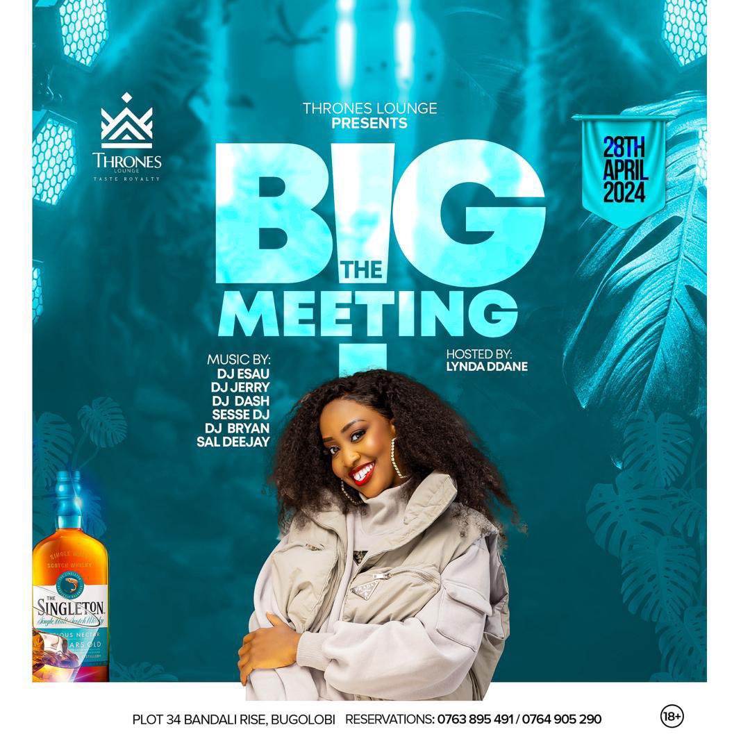 Exciting news! #TheBigMeetingBrunch is back, and it's happening this Sunday at #ThronesKampala! Enjoy delicious food, drinks, and fantastic vibes with music from your favorite DJs. Don't miss out—make your reservations now🥳🎶