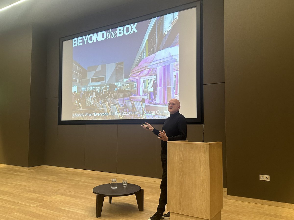 Welcome to the #DesignVentura @DesignMuseum stage Neil Onions, founder of @beyondtheb_x and an expert in helping communities and especially young people find their voice 📢 He'll be concentrating on design as a tool for social action and inclusion 💪