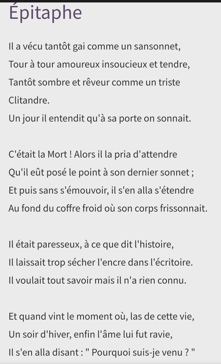 Vous êtes intelligents et avez du potentiel, mais vous allez le gâcher à procrastiner et c'est uniquement à votre mort que vous allez vous réveiller en vous rendant compte que vous êtes passé à côté de votre vie.

Poeme de Nerval.