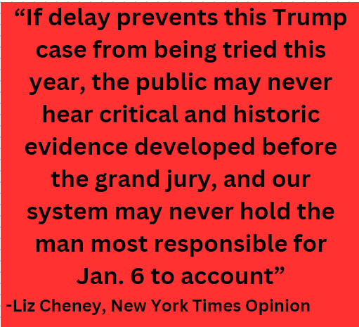 If the Supreme Court delays a decision on Trump's immunity claim, millions of American voters will remain in the dark about his attack on the 2020 election results. Please join today's democracy-protection action: search & RT #JusticeCantWait & @anatosaurus
#DemVoice1 #ProudBlue