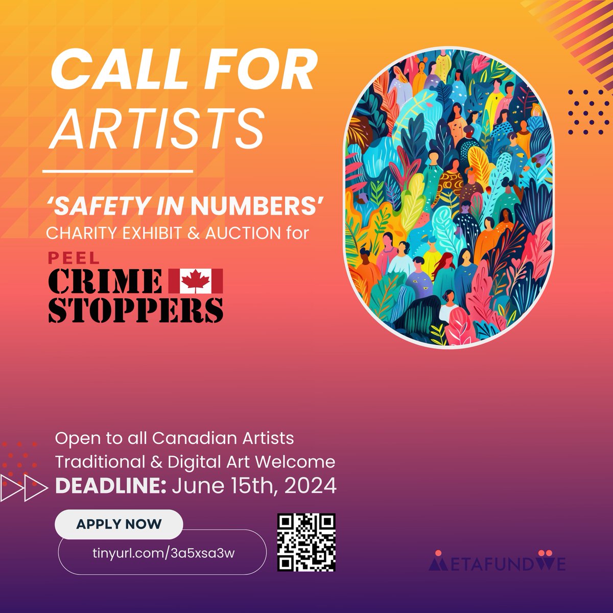 🎨 CALL FOR ARTISTS! Showcase and Sell your Artwork for Impact! ✨ Exhibition Theme: Safety, Community, Care, Connection, Protection 🖌️ Open to Canadian Artists, Traditional & Digital Visual Mediums 📅 Deadline: June 15th, 2024 🔗 Submission form: tinyurl.com/3a5xsa3w 🧵1/5